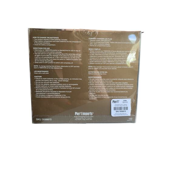 Pier 1 Imports LED Christmas Reindeer Light Blown Glass W/Silver Glitter W/Box - Picture 6 of 6